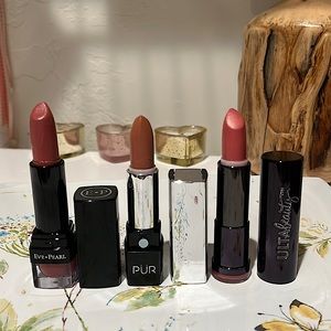Set of 3 lipsticks Eve Pearl Park Ave Rose, Pur Stripped, & Ulta Flushed Pink